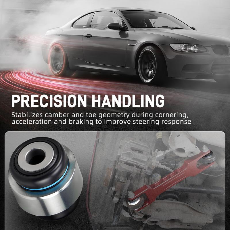 BEVINSEE Rear Trailing Arm Bearing Set for BMW E90 E92 E91 E93 E82 E87 E88 E81 X1 E84, Replace for 33326763092, 33 32 6 763 092