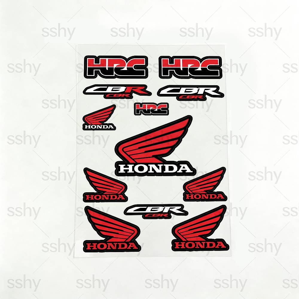 FOR HONDA RACING Safety Reflective Waterproof Auto Decal Scratch Cover Stickers Universal For Bike Helmet Mug Refrigerator