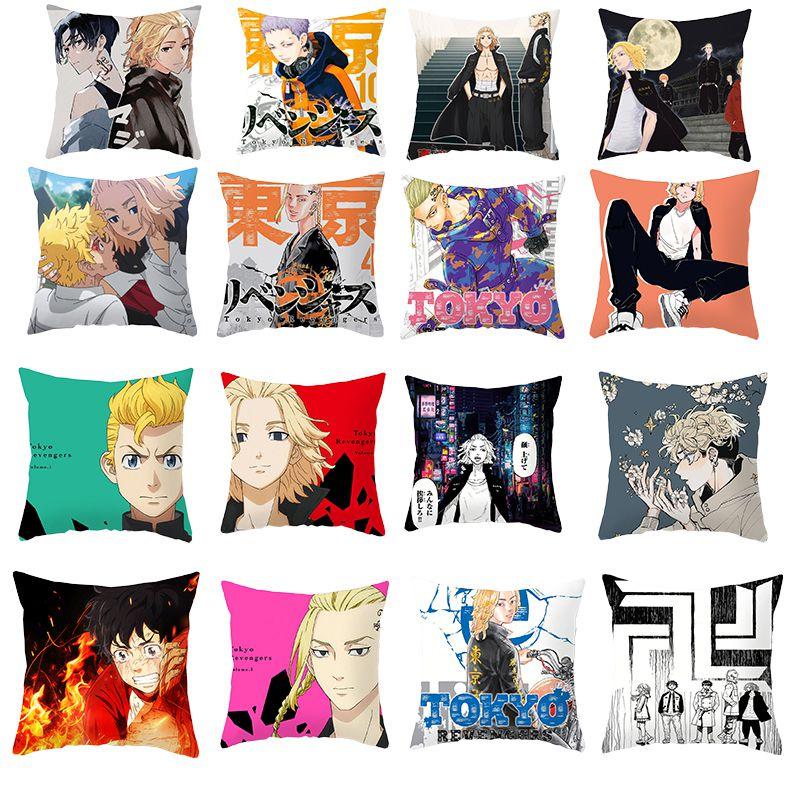 Tokyo Revengers Printed Throw Pillow Cover 18in Soft Cushion Case For Cozy Interiors