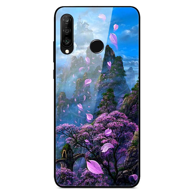6.15"For Huawei Honor 20S Case Tempered Glass Print Back Cover Hard Case For Huawei Honor 20S MAR-LX1H Phone Case Honor20S 20 S