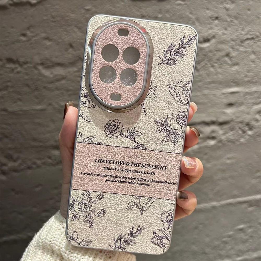Xiaoxiangfeng Roses Are Suitable for Huawei Pura 90 Mobile Phone Case mate80Pro Leather Pattern Butterfly Love Flower Soft Case Protection