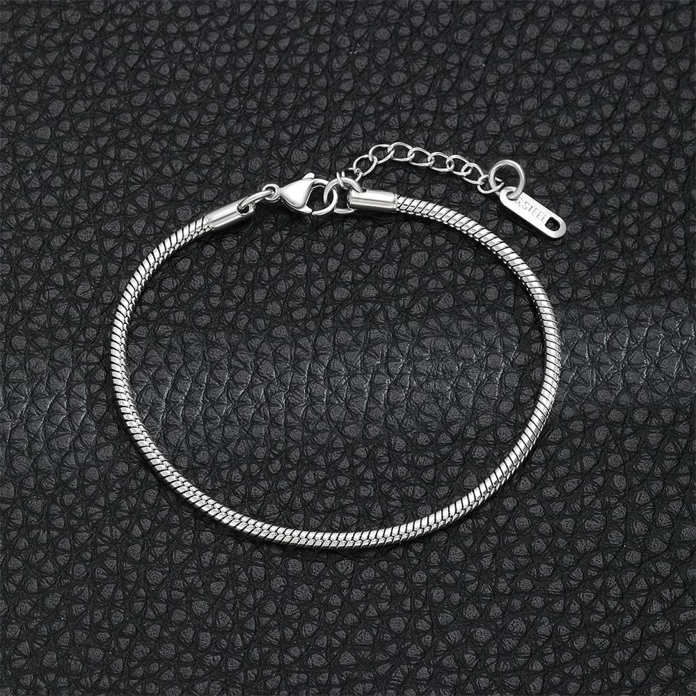 

Stainless Steel Snake Bone Chain Men Bracelet Retro 18.5cm Gold Color Bracelet For Women Hip Hop Jewelry Men Fashion Accessories 0.9mm&18cm