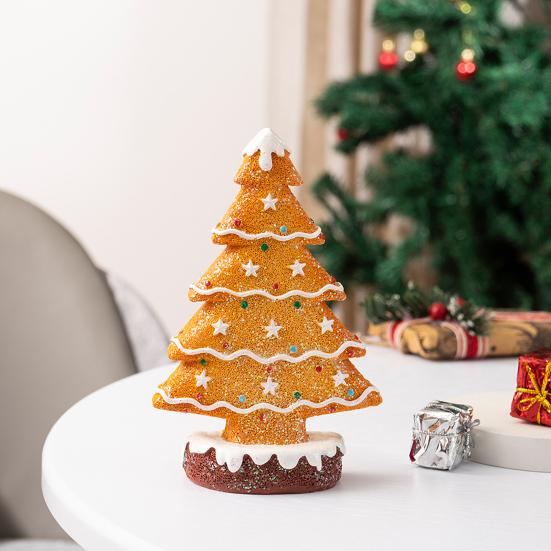 Pepparkaks Julgransdekoration Harts Pepparkaksträd Bordsdekoration Jul Samlarfigur för Bordsskiva