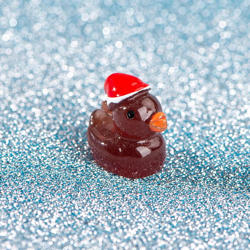 

Микро-ландшафтное украшение, мультяшный милый светящийся рождественский утенок, украшение из смолы, настольное автомобильное освещение, декоративные поделки About 1.8 * 1.8cm10pcs