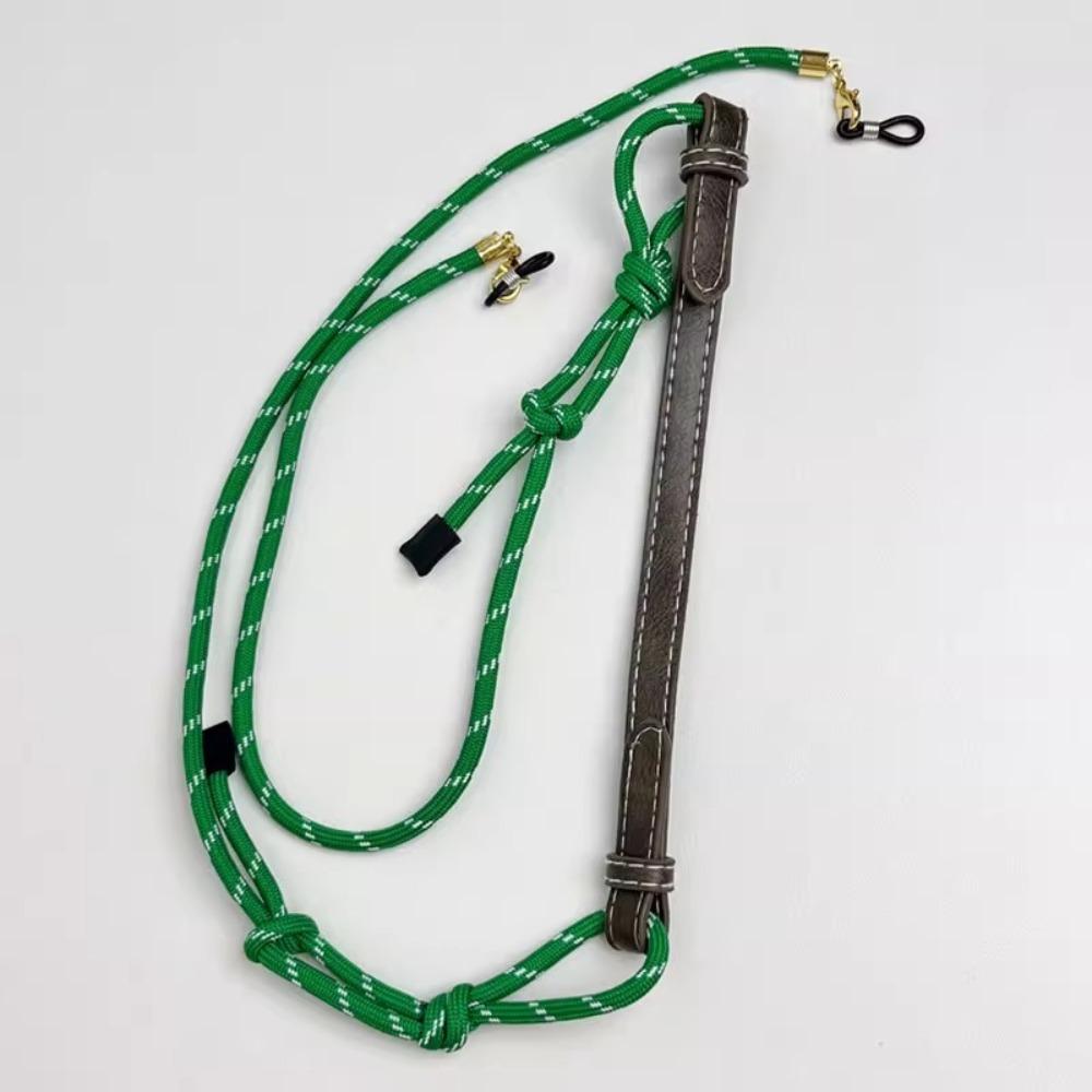 

Плетеный нейлоновый шнурок для очков, защита от падения, портативный шнурок для очков, шейный ремешок, мужской зелёный