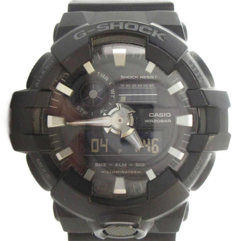 CASIO G-SHOCK GA-700 Watch, Quartz, Logo, Analog-Digital, Calendar, Black, GY18 /MQ, Men's