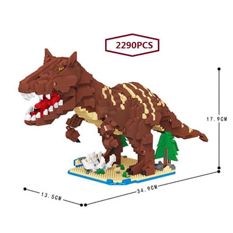 Mini Blocks Dinosaur Collection Building Bricks Tyrannosaurus Jurassic Park Velociraptor Kids Toy For Children Gift Boy Present