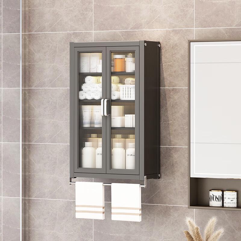 No-Drill Bathroom Wall Storage Shelf