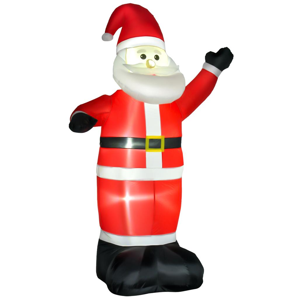 Inflatable Santa Claus 248cm Outdoor Christmas Decoration with LED Lights, Inflator and Assembly Accessories
