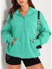 2026 Women's Autumn/Winter European & American Solid Color Long Sleeve Hooded Zip-Up Sweatshirt with Pockets
