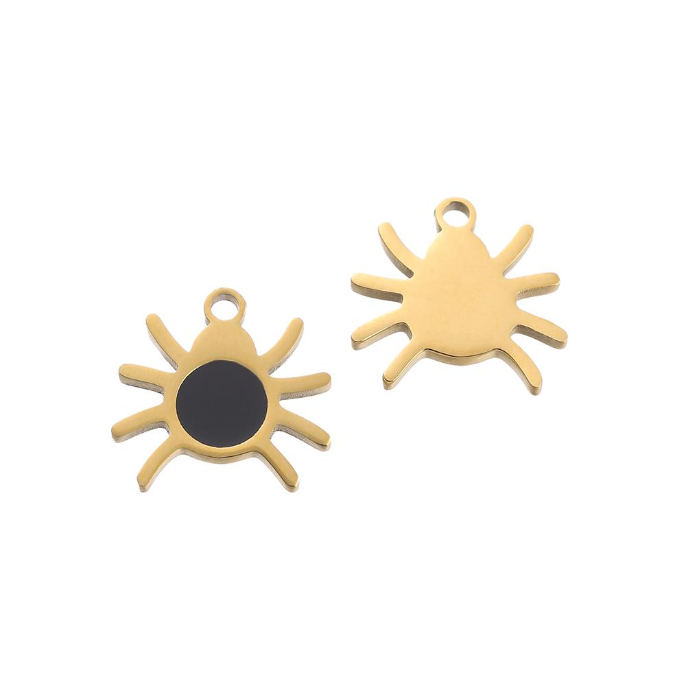 1pcs Stainless Steel Cartoon Halloween Enamel Charms Pumpkin Skeleton Ghost Bat Cat Pendants for DIY Jewelry Making Accessories