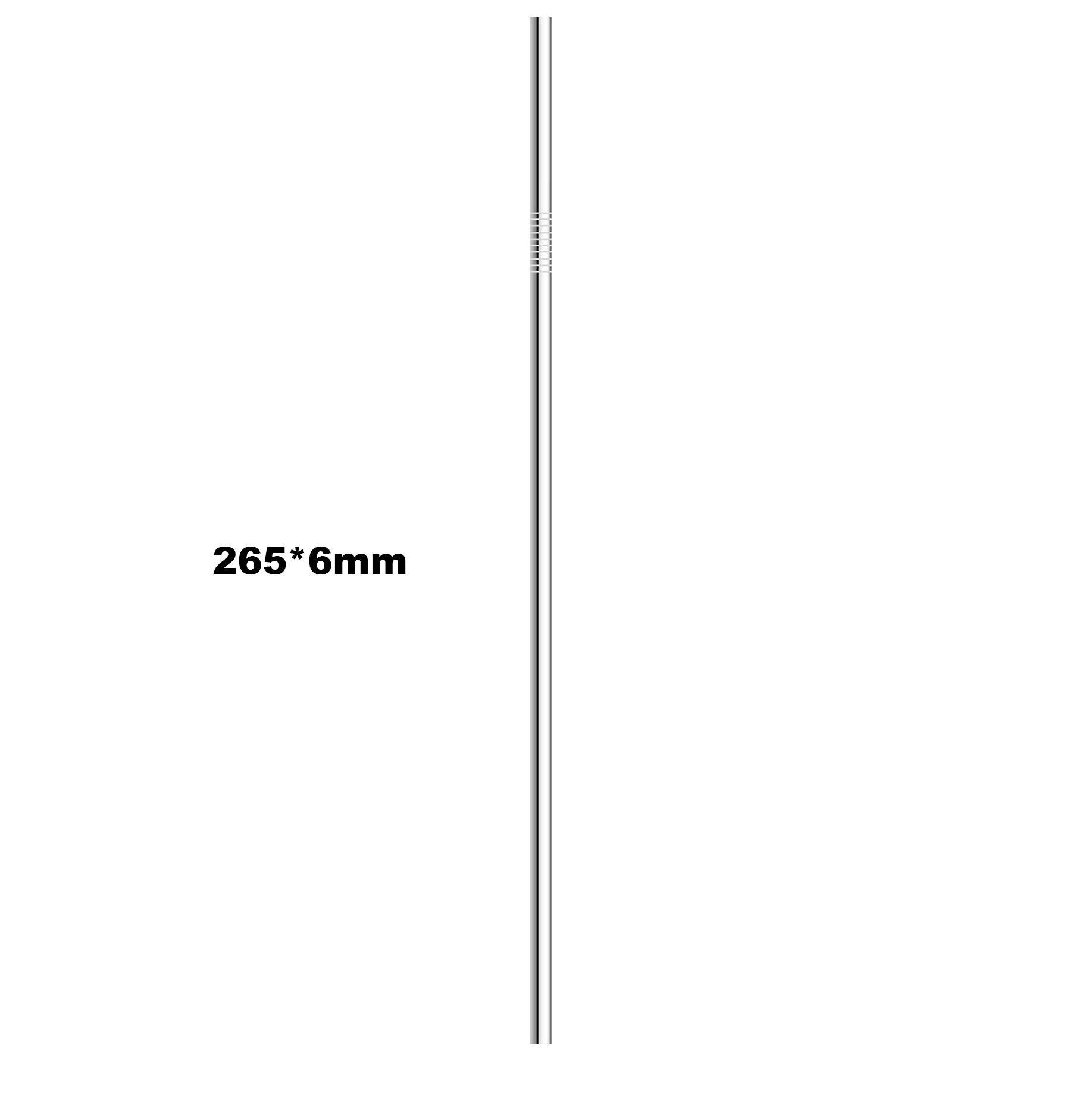 

Прямые соломинки, изогнутая соломинка, короткая расширенная минимальная серебряная многоразовая соломинка из нержавеющей стали, металлическая щетка для чистки трубочек для питья, рождественская вечеринка в баре 265mmx6mm Straight