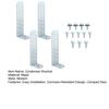 4Pcs Condenser Brackets Easy Installation Corrosion Resistant Heavy-Duty Galvanized L-Shaped Brackets Tie Down Kit