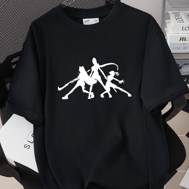 KPop Demon Hunters Huntrix Trykk Herre T-skjorte Sommer Bomull Kort Ermet T-skjorte for Dame O-hals Dame T-skjorte Streetwear Topper