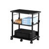 Bauhutte Printer Standard Side Desk W X 40cm D X Height-Adjustable Stand, (60cm 59-80cm H), Black, BHS-600P-BK