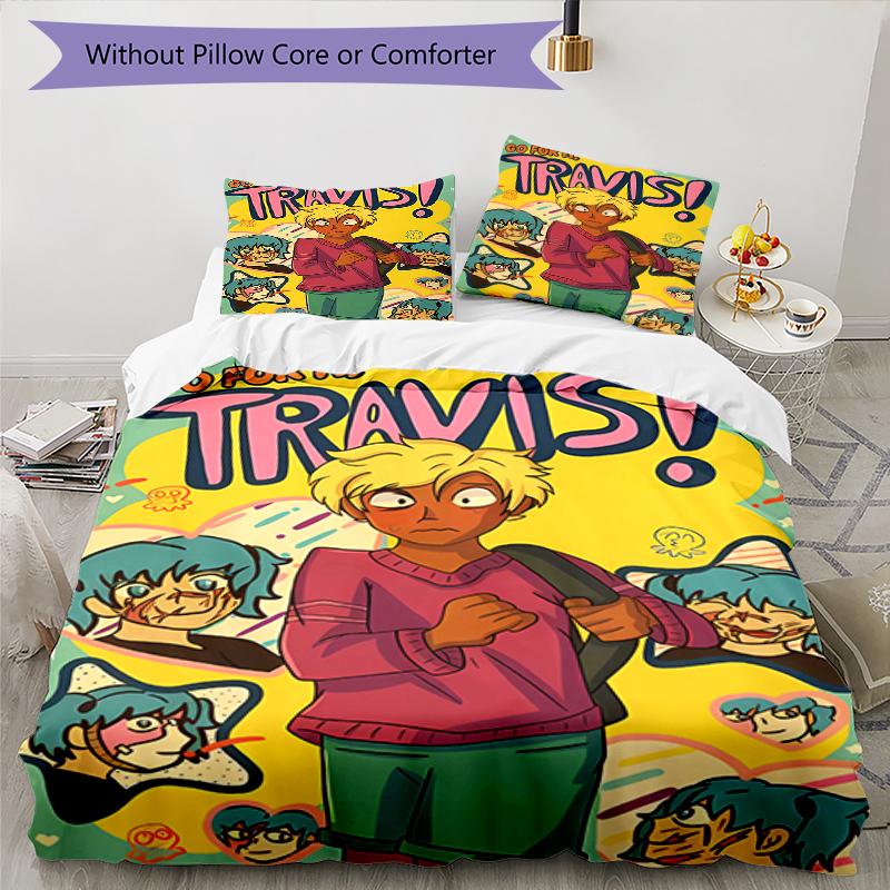 3pcs Sally Face1 Pattern Bedding Set Duvet Cover Set Includes Duvet Cover &pillowcases, Perfect All Season Bedroom Decoration & Gift