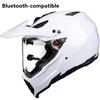 2025 Motorcycle Bluetooth DOT BT Speakers Motocross Music Player Gloss Black Compatible with Apple Android for Road Cross Helmet