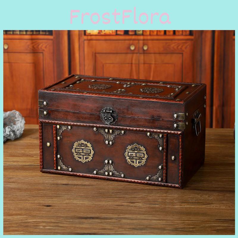 Classic Retro Chinese Wooden Organizer Box For Stationery And Small Accessories