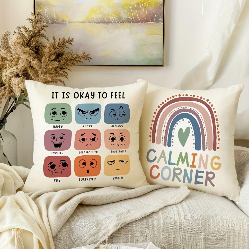 Educational Emotional Psychology Relax Office School Counseling Office Decorative Pillowcases, Without Pillow Inserts