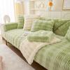 Thickened New Rabbit Plush Sofa Cushion Winter Thickened Seat Cushion Anti Slip and Warm Leather Sofa Cover Cover