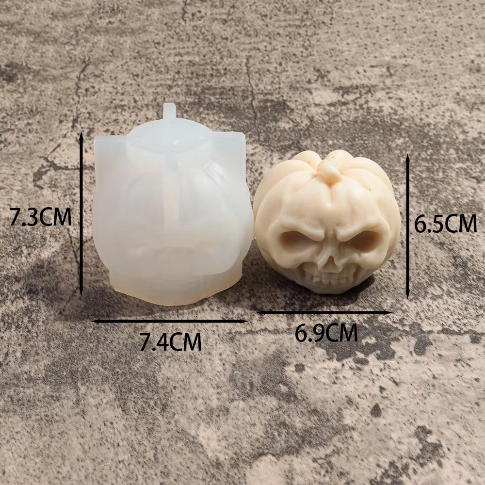 3D Pumpkin Ghost Aromatherapy Candle Silicone Molds DIY Halloween Horror Pumpkin Gypsum Wax Mold Resin Crafts Accessories