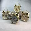 Metal Ringing Alarm Clock Big Ringtone Imitation Gold Retro Clock Face Double Ring Silent Scanning Clock