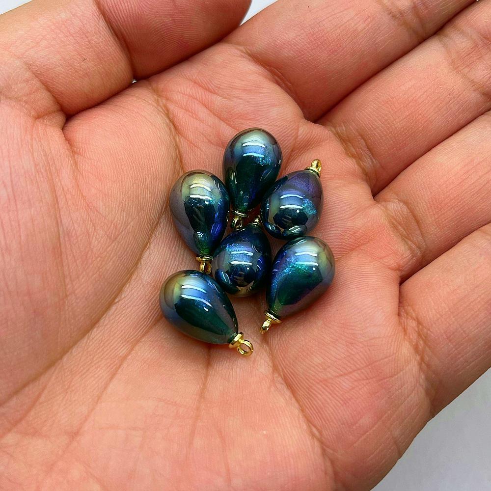 10x14mm Colorful Teardrop Imitation Pearl Beads for DIY Bracelet Jewelry Accessories