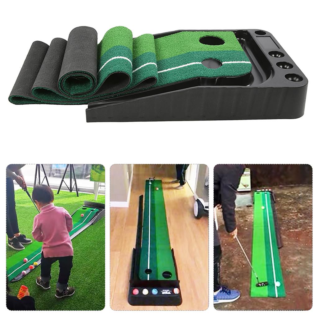 Indoor Green Grass Golf Putting Mat Ball Return Golf Practice Mat Training Equipment
