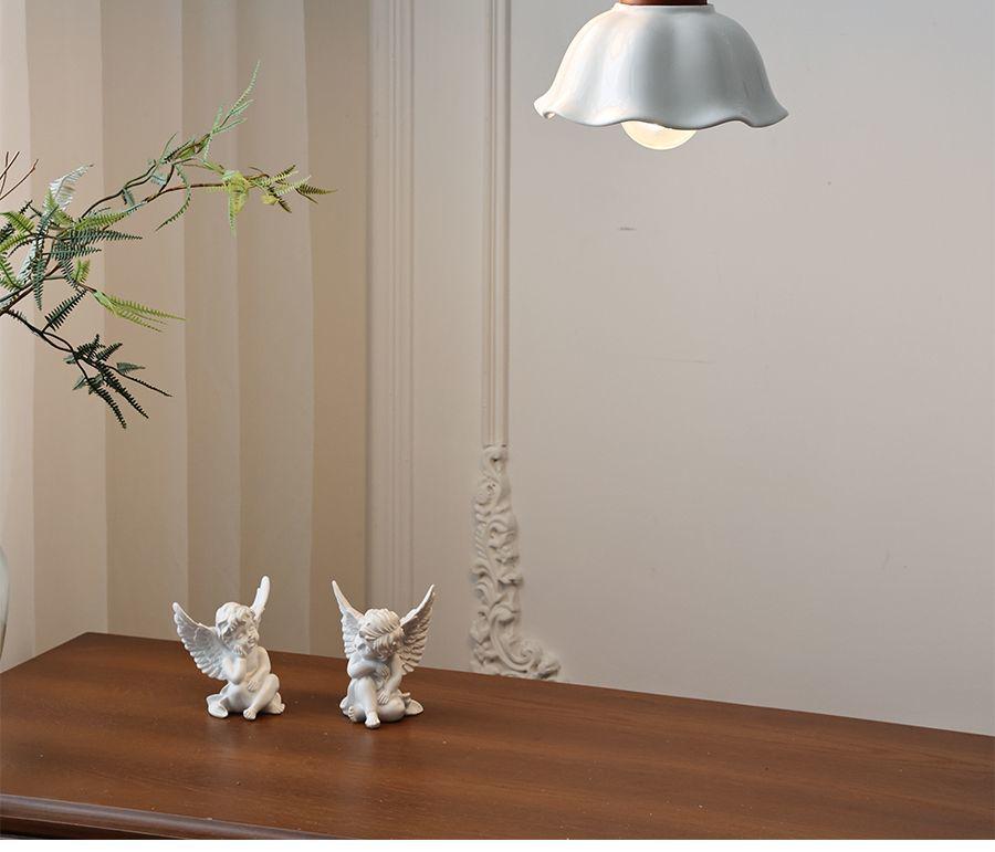 Japanese Wabi-Sabi Style Solid Wood Pendant Light for Dining Tables, Bars, Hallways, and Bedrooms - Nordic Ceramic Retro Design