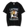 Laktosetolerantes Lustiges Grafik-T-Shirt Herren und Damen Mode Vintage Kurzarm-T-Shirts Reine Lässige Oversized-T-Shirts