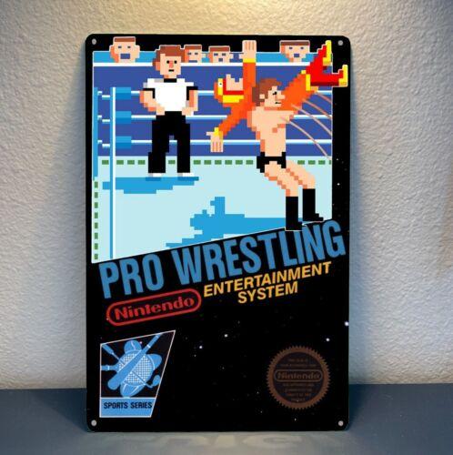 Рестлинг Nes Ретро Видеоигра Металлическая Пластина Жестяной Знак 2030см алюминий 20x30cm（7.8x11.8inch）