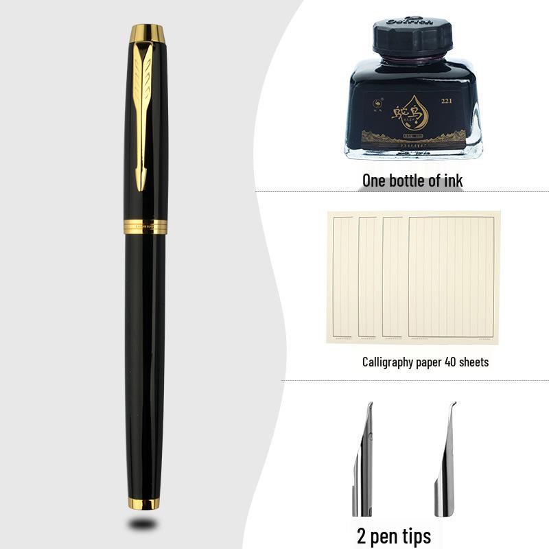 High-End Calligraphy Fountain Pen with Hard Nib for Artistic Writing, Practice & Signature - Ideal for Adults and Men