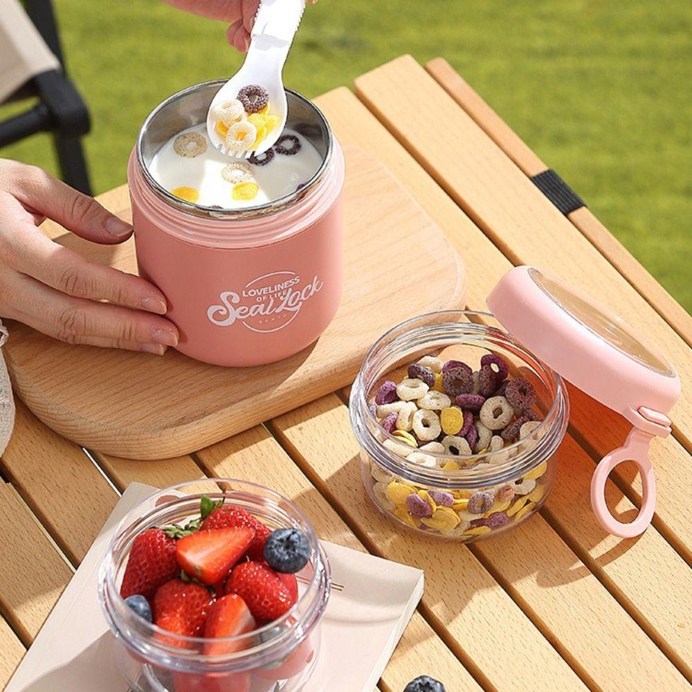 Multifunction Breakfast Cup With Spoon Vacuum Flasks New Soup Cups  Kitchen Accessories