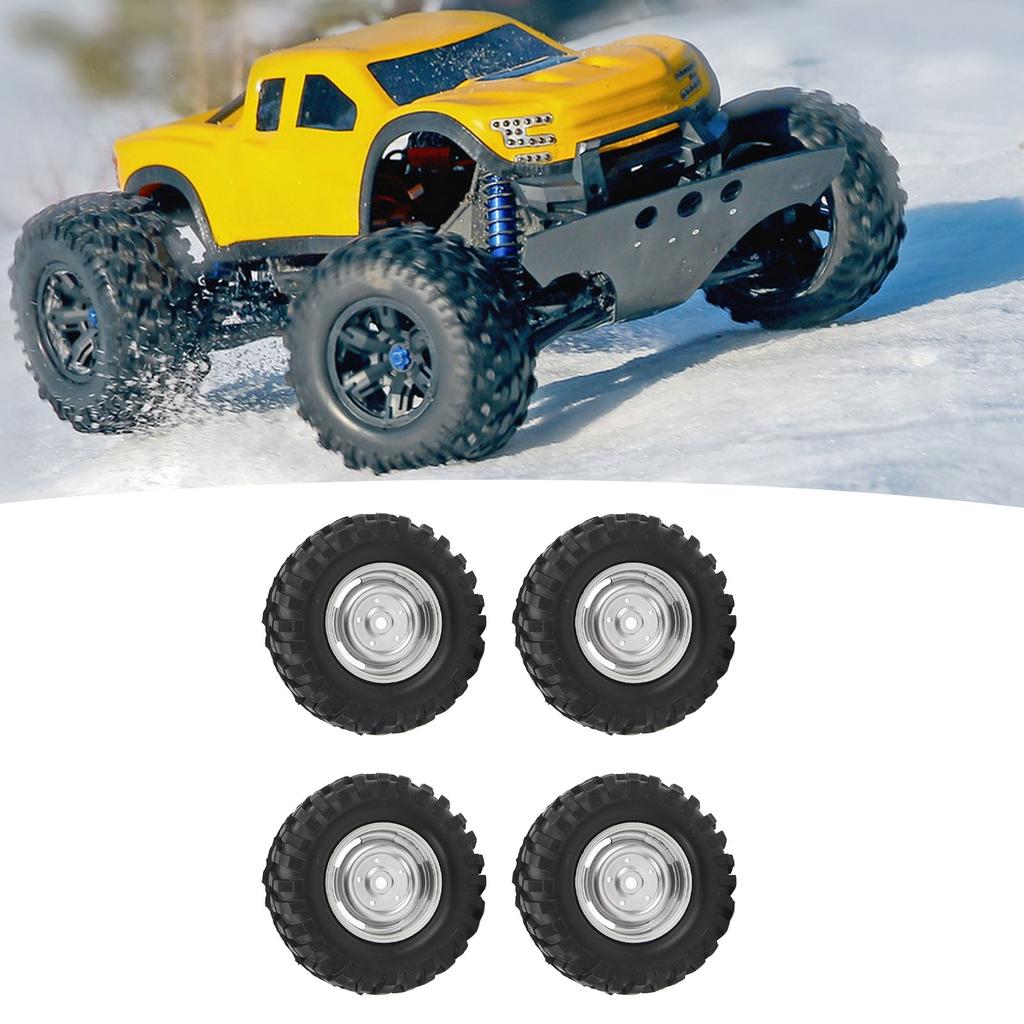 4PCS RC Crawler Tires 1.9 Inch Rubber   RC Tire with Plastic Wheel   for   1Celsius10 Remote Control Cars