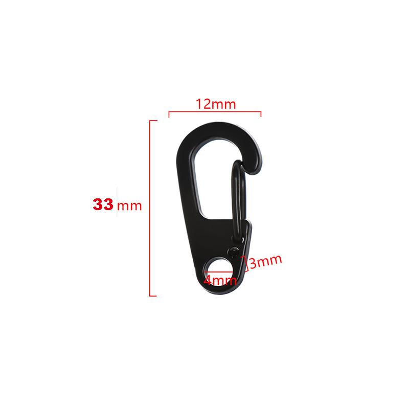 10 stk D Karabinkrok D-Ring nøkkelring Fjærklemmer Mini Aluminiumslegering Hengespenne Overlevelse EDC Gear Outdoor Camping Nøkkelring Verktøy