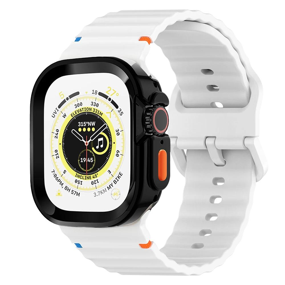 Hülle+Silikonarmband für Apple Watch Ultra 3 2 49mm 46mm 42mm 45mm 44mm 41mm 40mm Uhrenarmband Für Serie 11 10 9 8 7 6 5 4 SE3/2/1