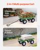 Steel Garden Cart 900lbs Capacity Heavy Duty Wagon Cart 10in Tires