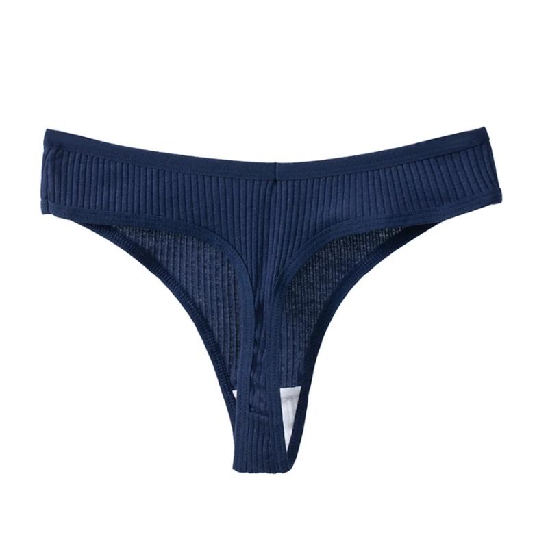 

Сексуальные нити хлопковые стринги дышащее хлопковое нижнее белье для женщин L темно-синий