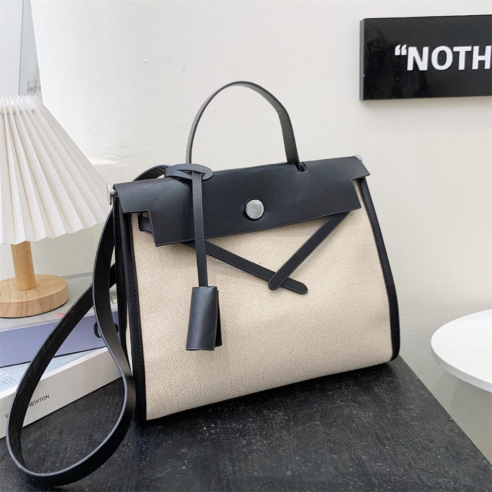 New PU Briefcase Small Square Bag Large Capacity Bag Shoulder Bag