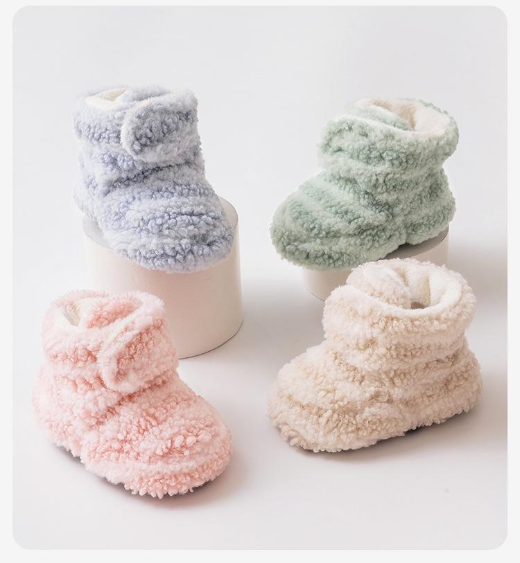 Winter Velvet Baby Shoe Socks: Soft, Thickened, Warm, Anti-Drop, Cotton Protection for Newborns and Toddlers