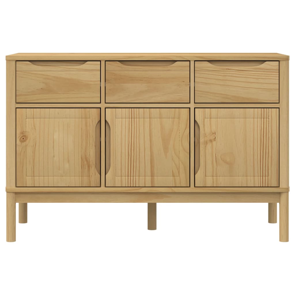 Vidaxl Szafka Floro, Woskowy Brąz, 114X43X74 Cm, Lite Drewno Sosnowe
