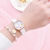 Kids Watches Pink Cute Children's Wristwatch Cartoon Pattern Quartz Watch Set for Girls Fashion Students' Clock