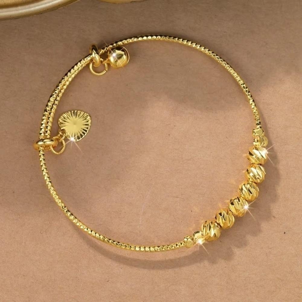 Adjustable Beaded Bracelet Heart Shape Bangles Fashion Accessory Wristband Women Jewelry