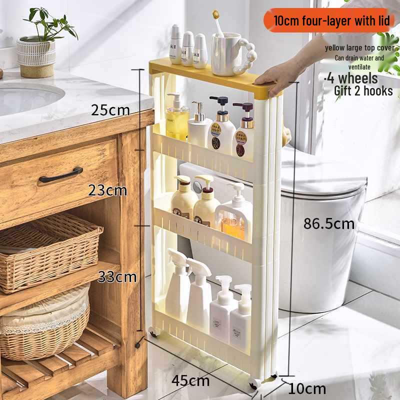 Ultra-Slim Gap Storage Rack for Kitchen, Bathroom, Fridge, Wall Corner, Bedside, and Living Room.