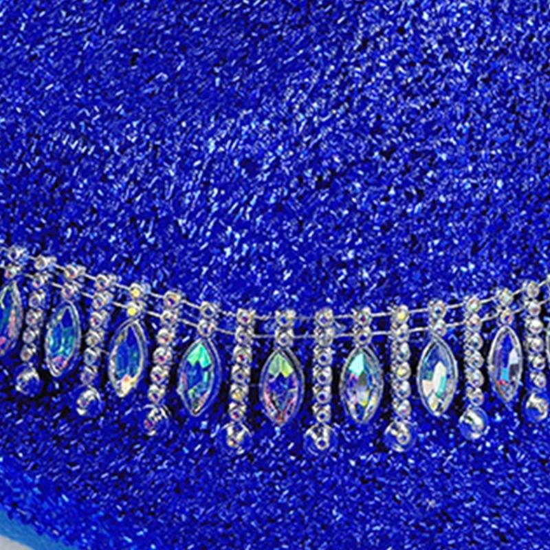 Auffällige Kristall-Cowboyhüte Brauthut Panamahut für Junggesellinnenabschied Cowboyhüte für Club-Bühnenshows