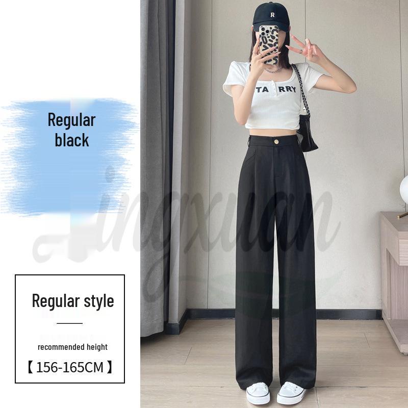 2026 Women's Tencel Linen High-Waisted Wide-Leg Pants: Thin, Sun-Protective, Casual Style