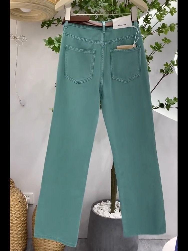 Dopaminjente Høyt liv Slim fit Lakeblå Jeans