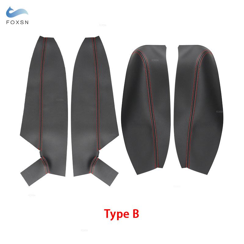 Für Renault Fluence 2008-2016 4 Stück Mikrofaserleder Auto Styling Innen Tür Armlehnen Panel Abdeckung Schutzleiste