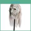Atemberaubende Game Of Thrones White Walker Nachtkönig Latexmaske mit realistischen langen Haaren