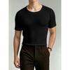 Men S Solid Color Short Sleeve T Shirt Loose Fit Korean Style